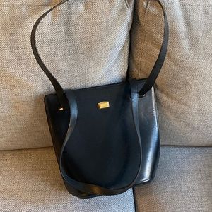 Black leather bag
